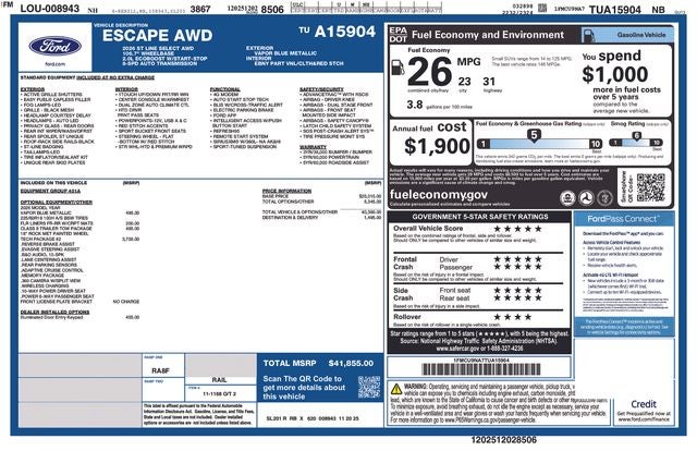 2026 Ford Escape ST-Line Select