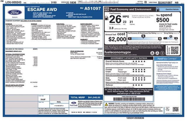 2025 Ford Escape ST-Line Select