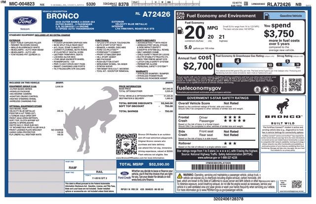 2024 Ford Bronco Outer Banks