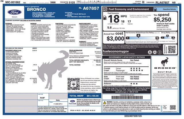 2024 Ford Bronco Outer Banks