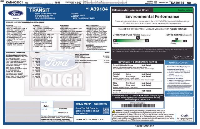 2026 Ford Transit-150 Base Storage Shelf System