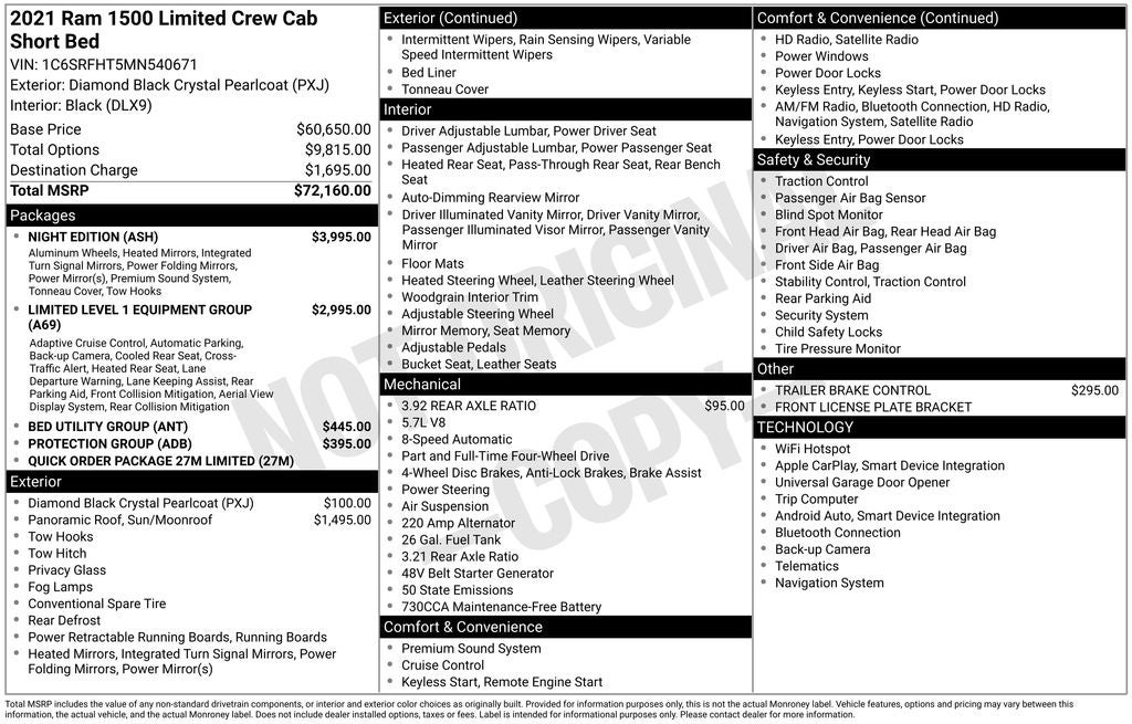 2021 RAM 1500 Limited