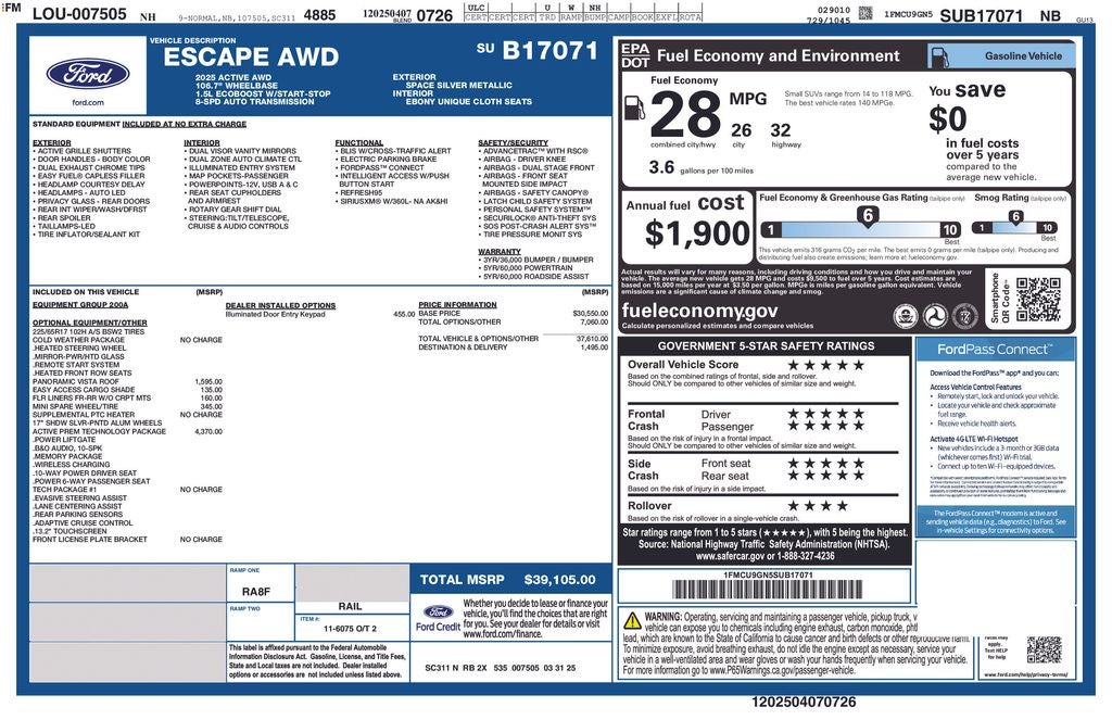 2025 Ford Escape Active