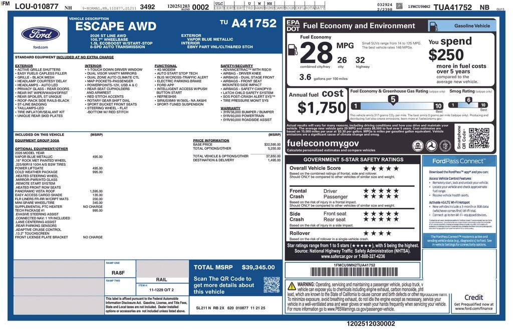 2026 Ford Escape ST-Line