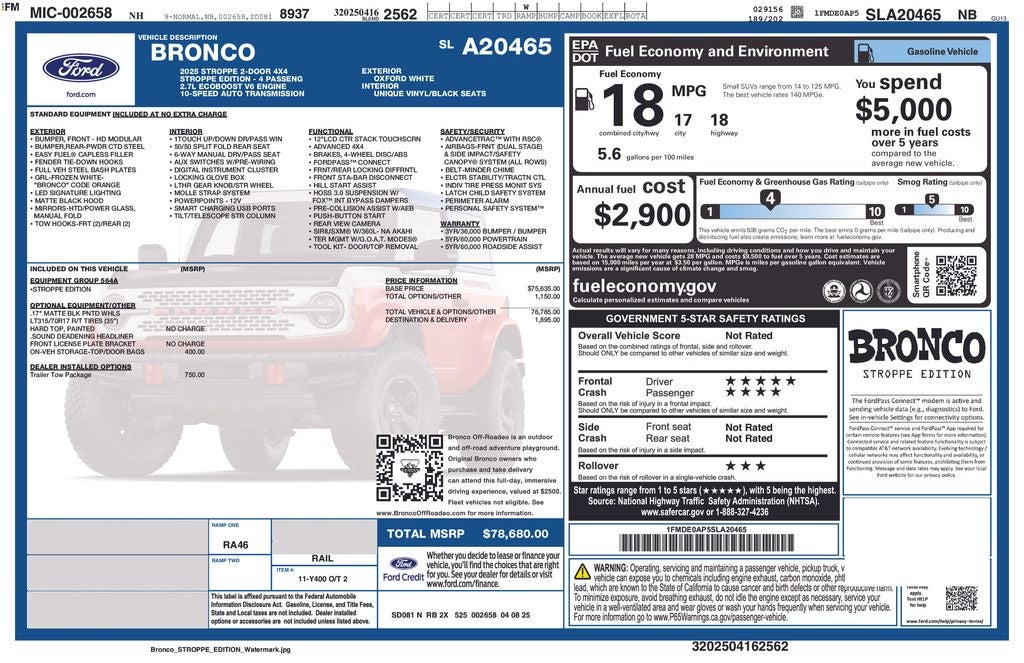 2025 Ford Bronco Stroppe Edition