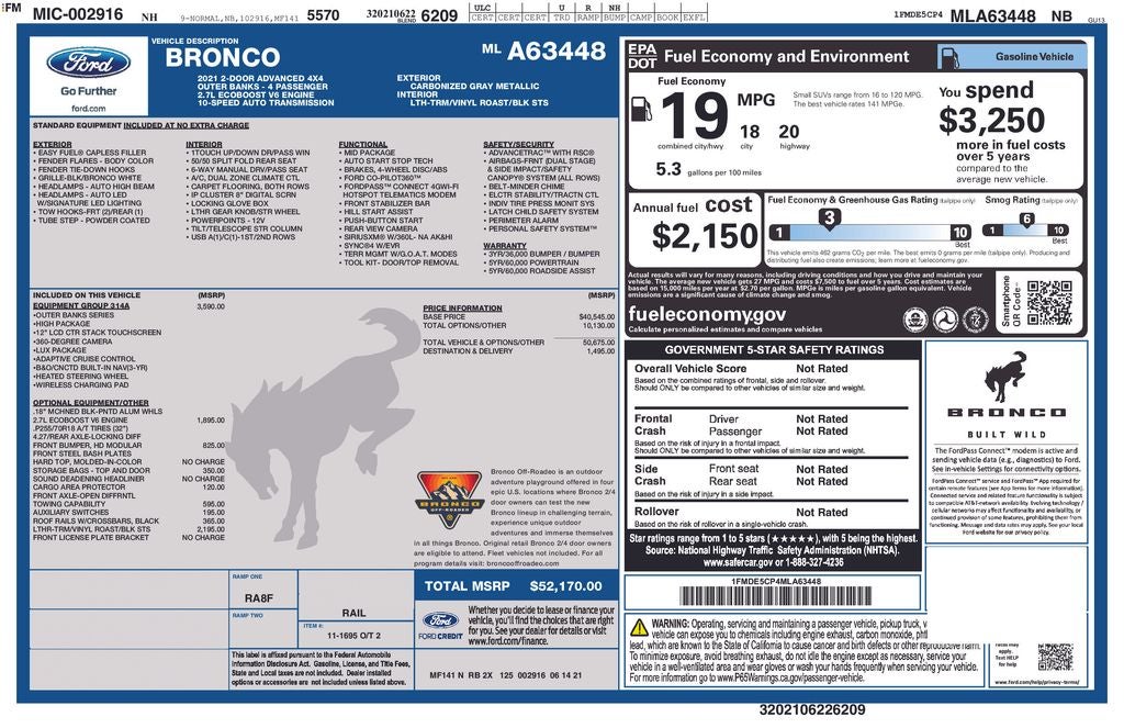 2021 Ford Bronco Outer Banks