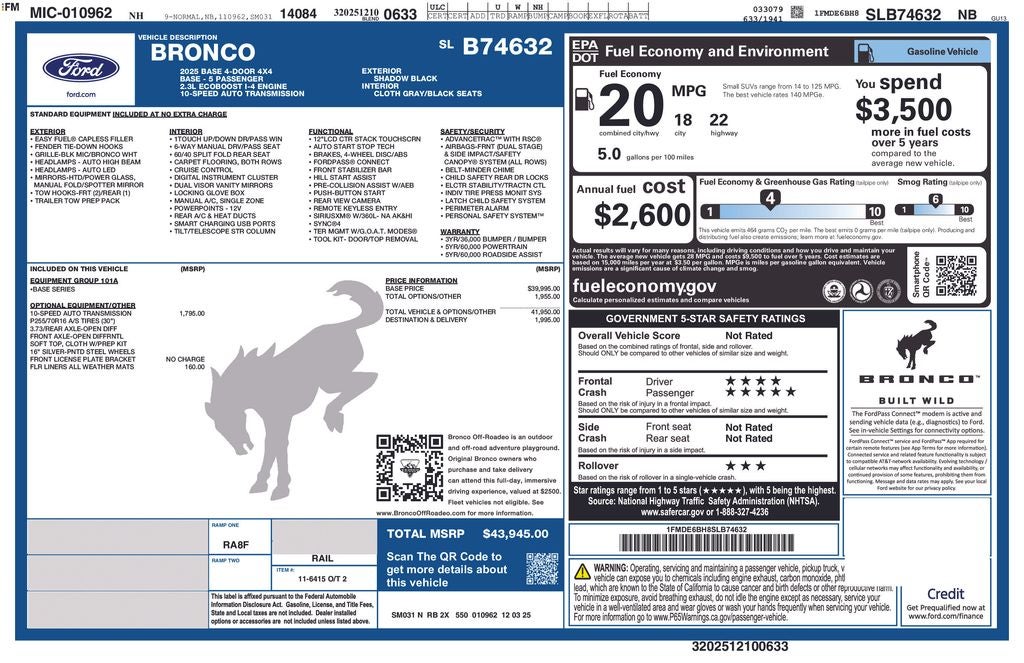 2025 Ford Bronco Base