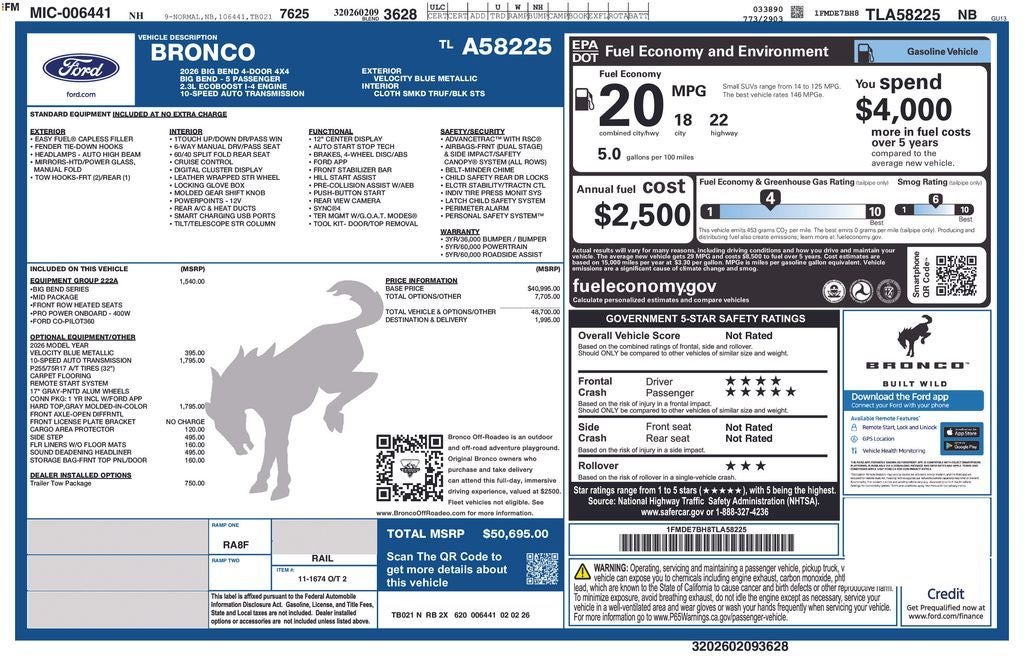 2026 Ford Bronco Big Bend