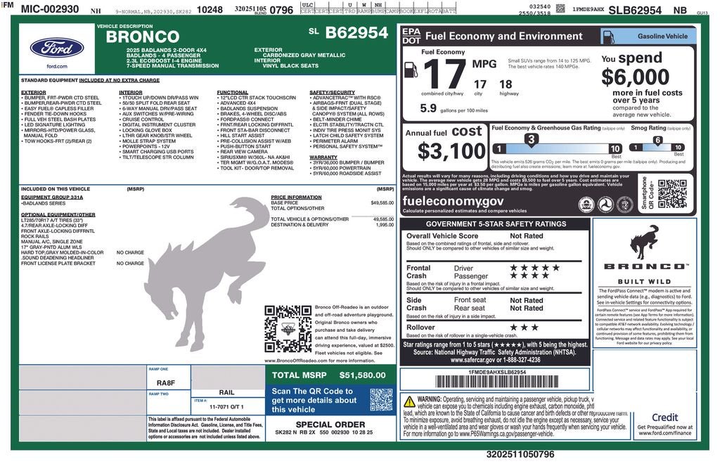 2025 Ford Bronco Badlands