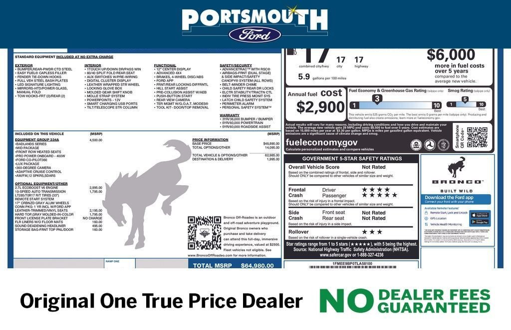 2026 Ford Bronco Badlands