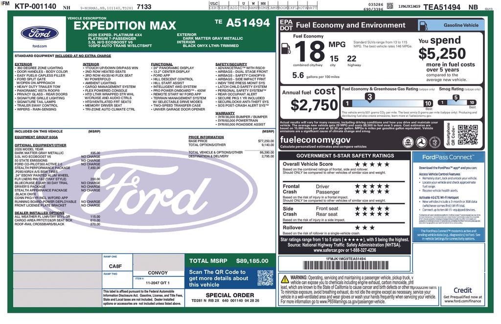 2026 Ford Expedition Max Platinum