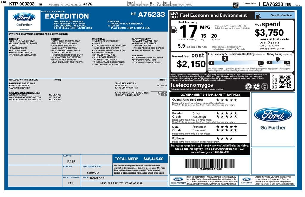 2017 Ford Expedition Platinum