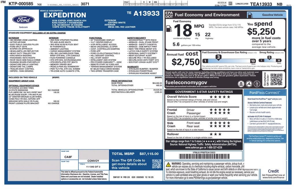 2026 Ford Expedition King Ranch