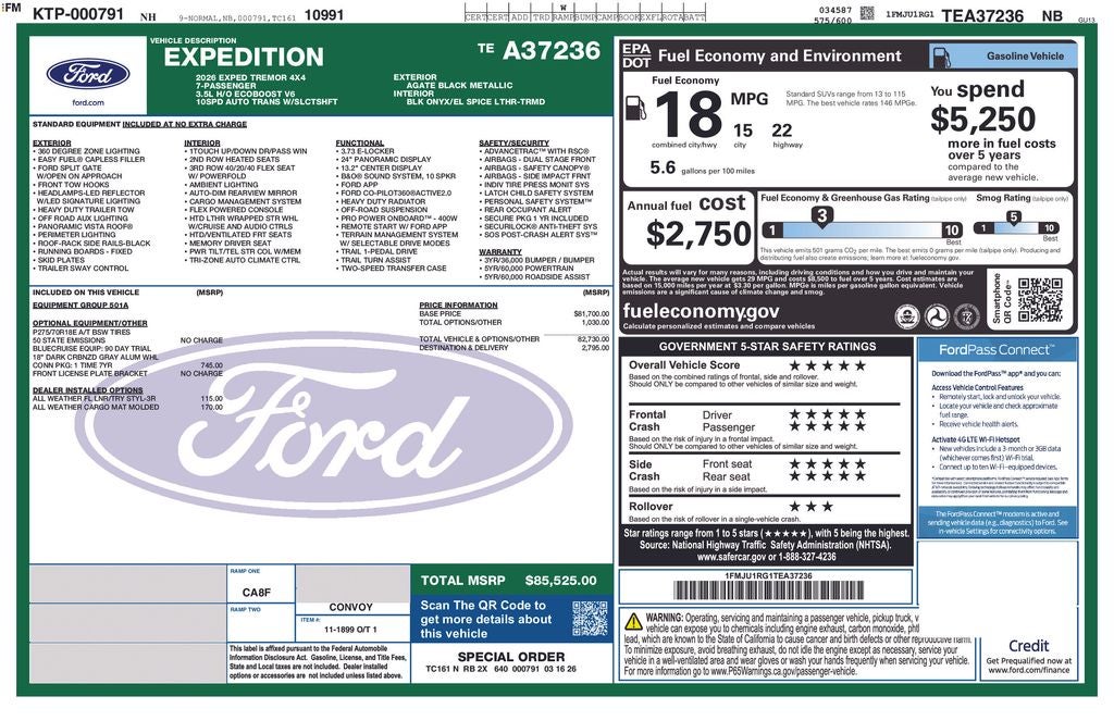 2026 Ford Expedition Tremor