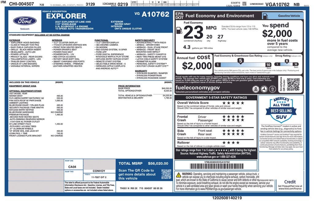 2027 Ford Explorer ST-Line