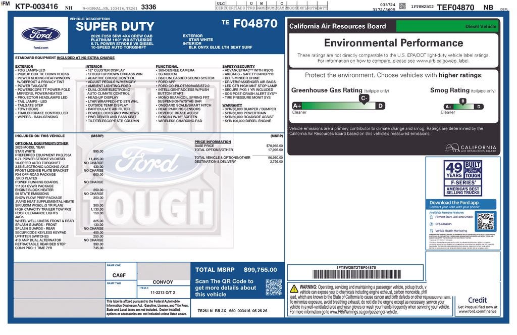 2026 Ford F-250SD Platinum