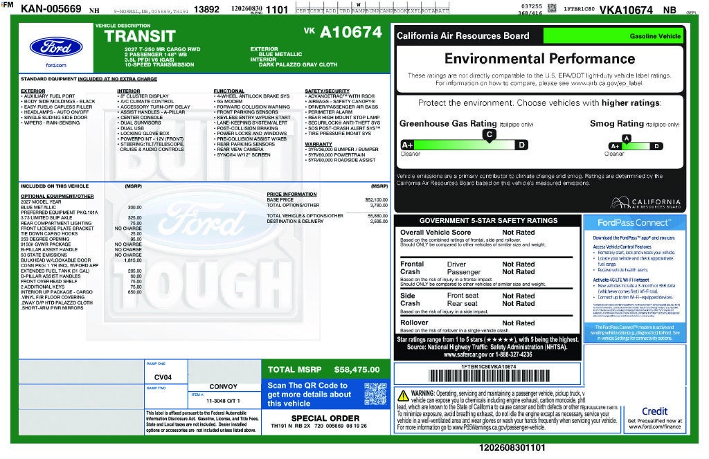 2027 Ford Transit-250 Base
