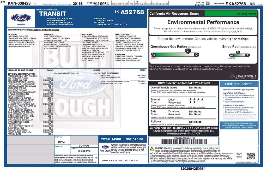 2025 Ford Transit-250 Base