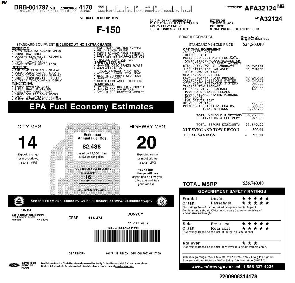 2010 Ford F-150 XL