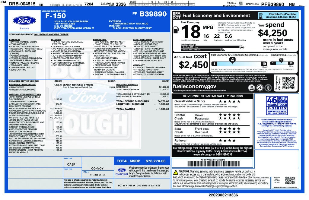 2023 Ford F-150 Lariat