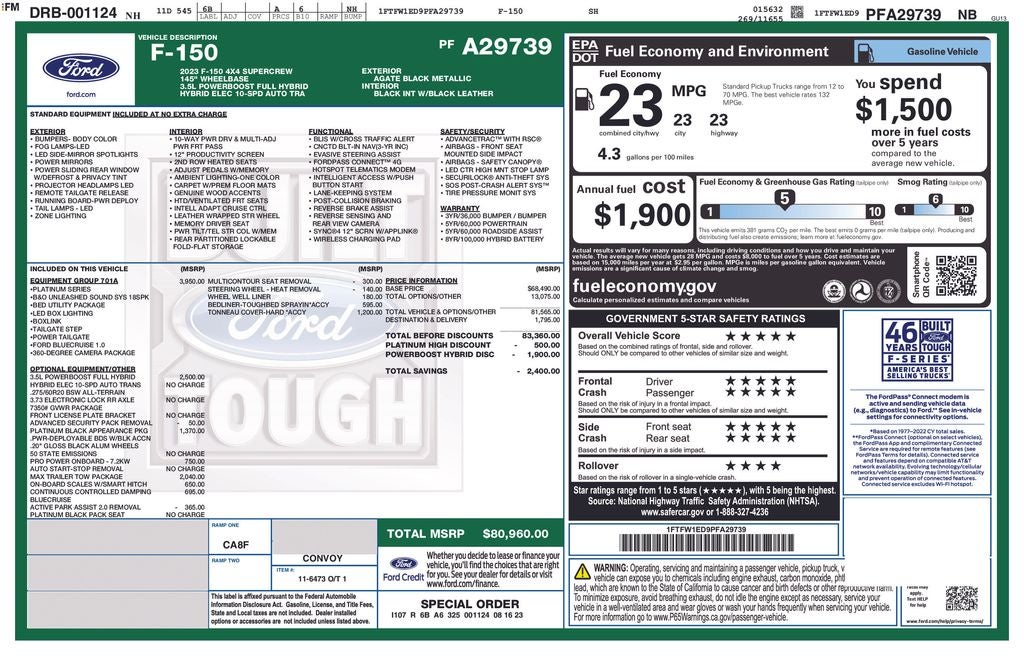 2023 Ford F-150 Platinum