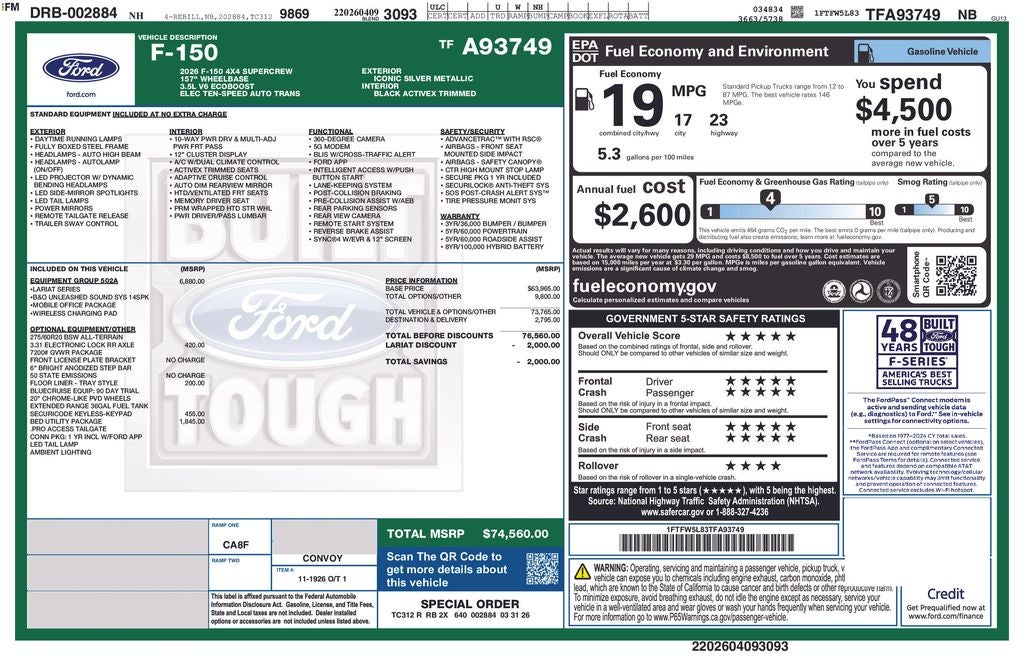 2026 Ford F-150 Lariat