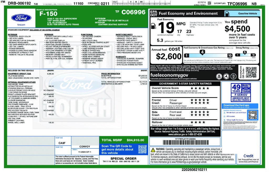 2026 Ford F-150 Platinum