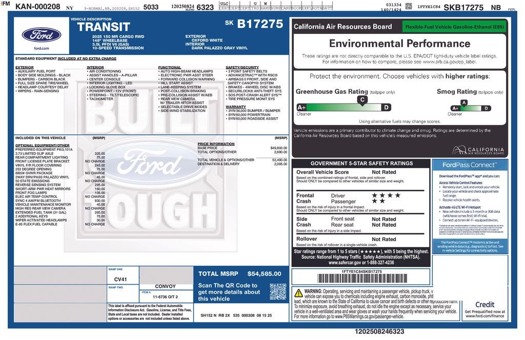 2025 Ford Transit-150 Base