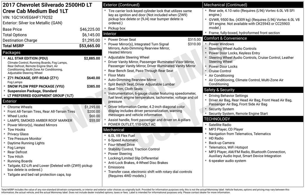 2017 Chevrolet Silverado 2500HD LT