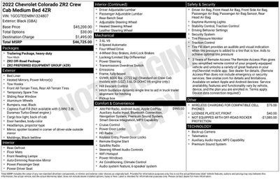 2022 Chevrolet Colorado ZR2