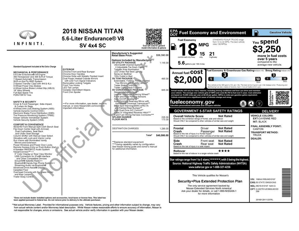 2018 Nissan Titan SV