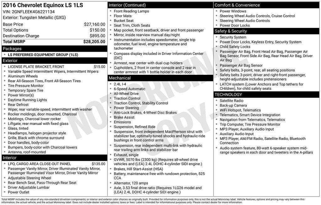 2016 Chevrolet Equinox LS
