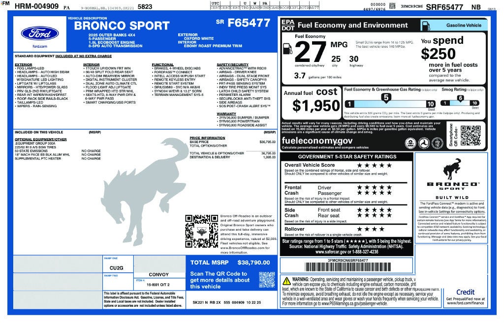 2025 Ford Bronco Sport Outer Banks