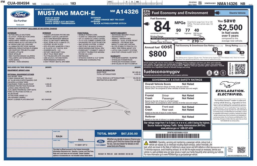 2022 Ford Mustang Mach-E GT