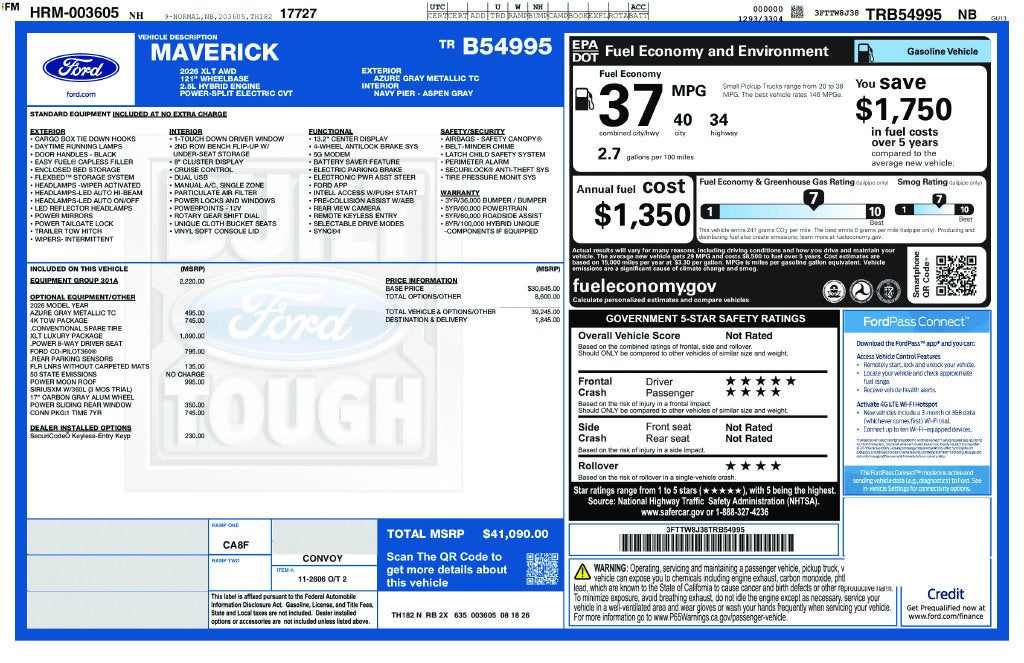 2026 Ford Maverick XLT