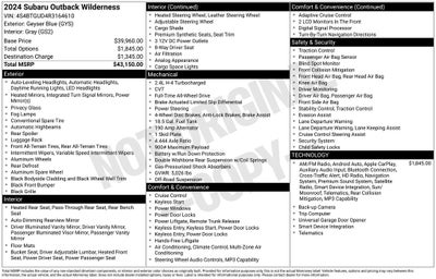 2024 Subaru Outback Wilderness