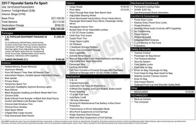 2017 Hyundai Santa Fe Sport 2.4 Base