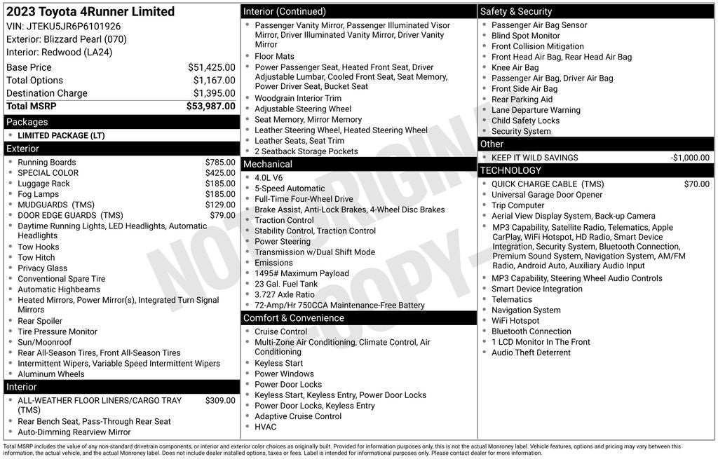 2023 Toyota 4Runner Limited