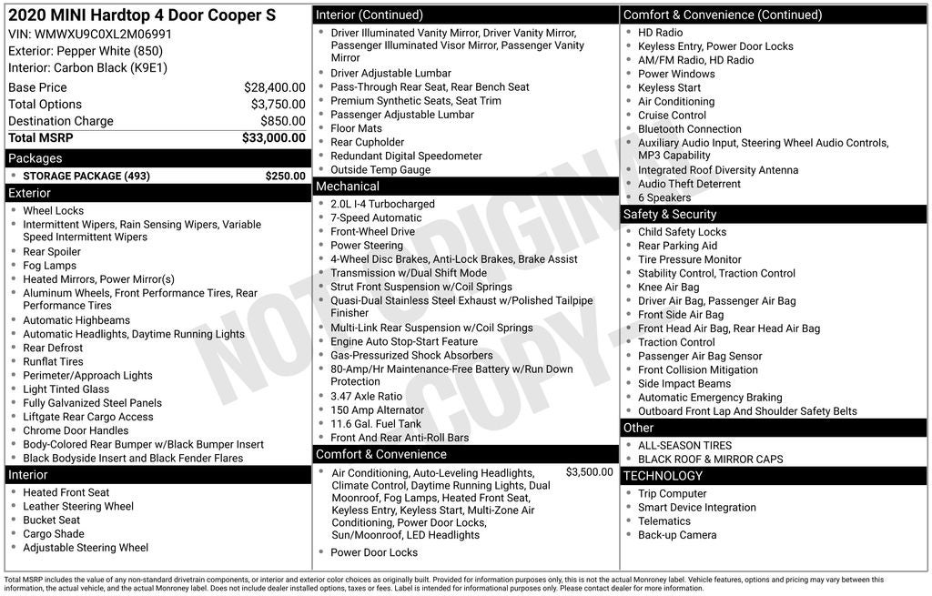 2020 MINI Hardtop 4 Door Cooper S
