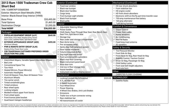 2013 RAM 1500 Tradesman