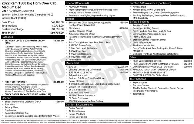 2022 RAM 1500 Big Horn/Lone Star Crew Cab