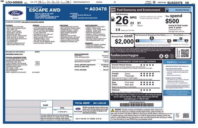 2025 Ford Escape ST-Line Elite