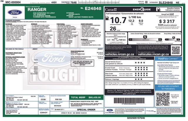 2025 Ford Ranger Lariat Crew Cab