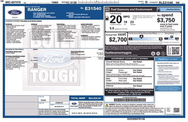 2024 Ford Ranger Lariat