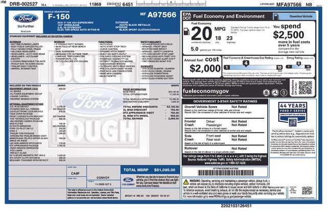2021 Ford F-150 XL STX Crew Cab