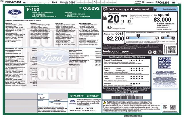 2023 Ford F-150 Lariat Crew Cab