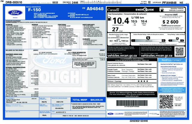2023 Ford F-150 XLT Crew Cab Hybrid