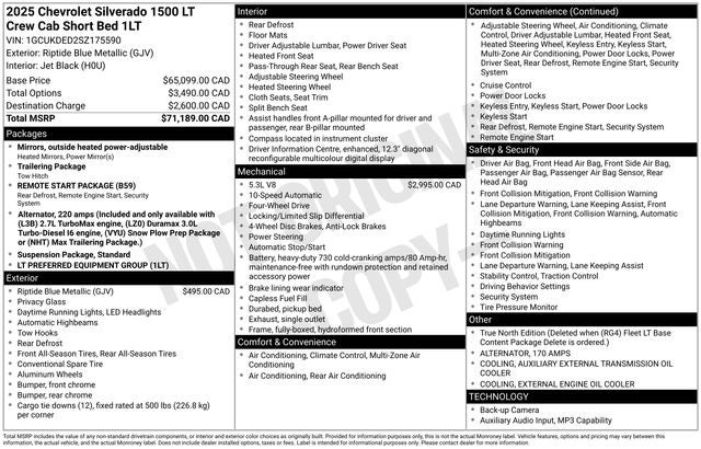 2025 Chevrolet Silverado 1500 LT LT1