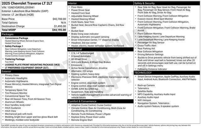 2025 Chevrolet Traverse LT