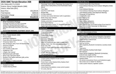 2026 GMC Terrain Elevation
